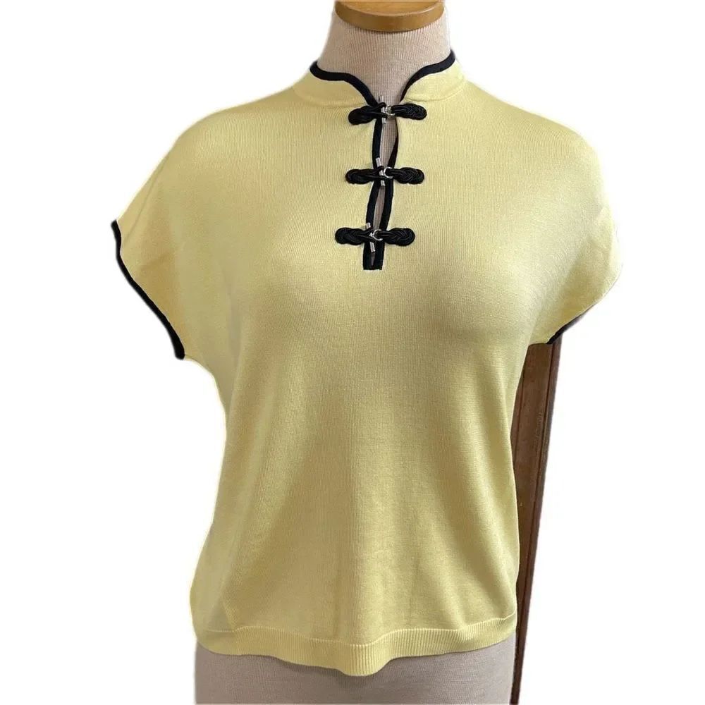NWT Jamie Sadock Yellowtail Silk Top Blouse Size Medium New